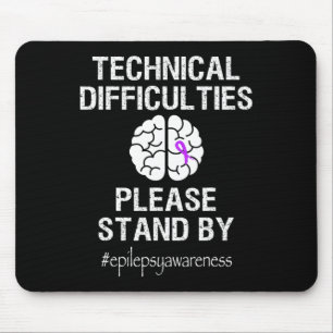 Epilepsy Awareness Month We Wear Purple Ribbon Sup Mouse Mat