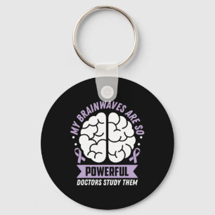 Epilepsy Awareness My Brainwaves Are So Powerful R Key Ring