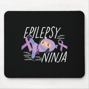 Epilepsy Awareness Ninja Ribbon Mouse Mat
