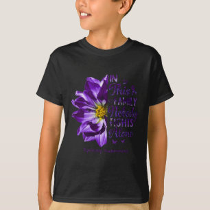 Epilepsy Awareness Nobody Fights Alone Anemone Flo T-Shirt