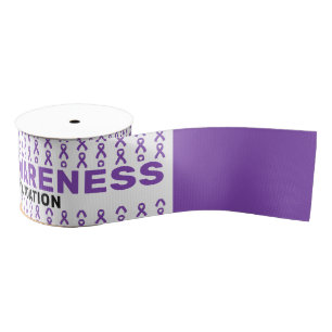Epilepsy Awareness Pattern Ribbon Grosgrain Ribbon