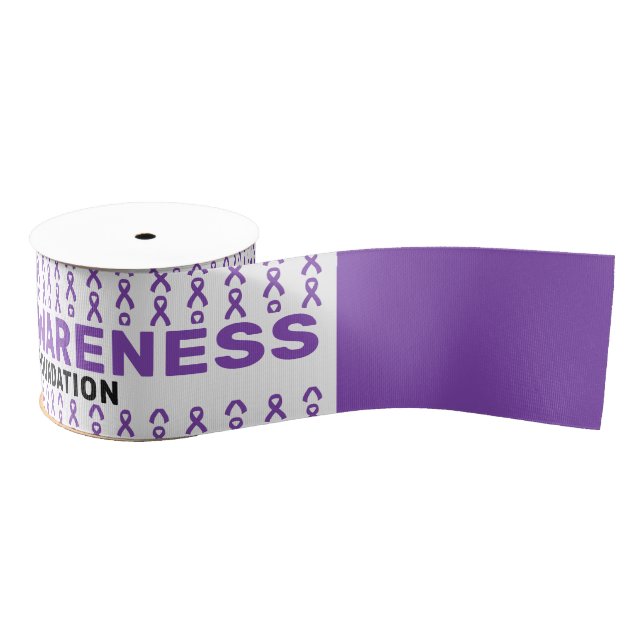 Epilepsy Awareness Pattern Ribbon Grosgrain Ribbon (Spool)