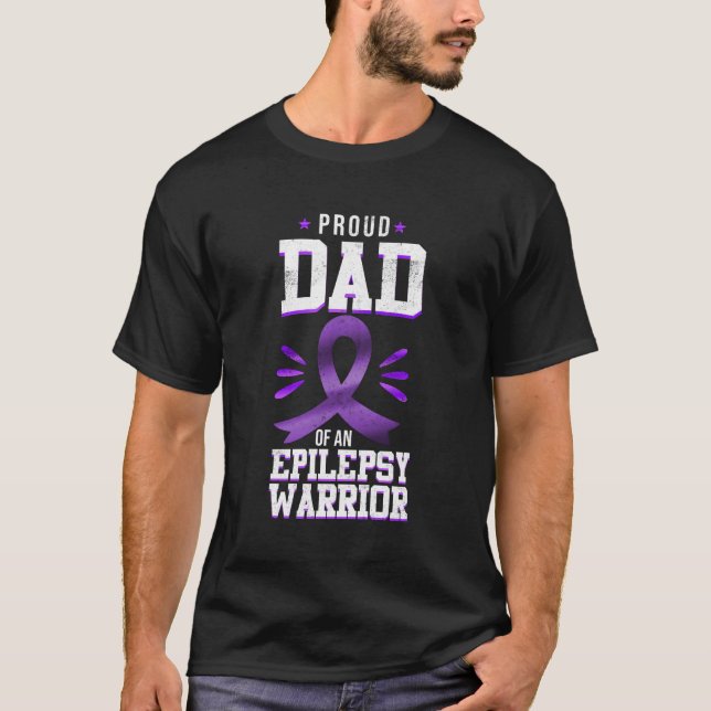 Epilepsy Awareness  Proud Dad Of An Epilepsy T-Shirt (Front)
