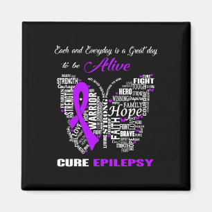 Epilepsy Awareness Purple Butterflies Magnet