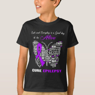 Epilepsy Awareness Purple Butterflies T-Shirt