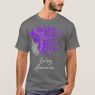 Epilepsy Awareness  Purple Butterflies  T-Shirt