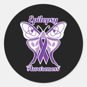 Epilepsy Awareness Purple Day Butterfly Epilepsy Classic Round Sticker