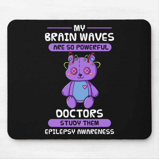 Epilepsy Awareness Purple Epileptic Brain Epilepsi Mouse Mat (Front)