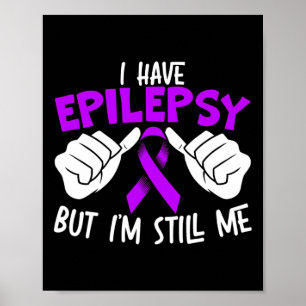 Epilepsy Awareness Purple Ribbon 1 Poster