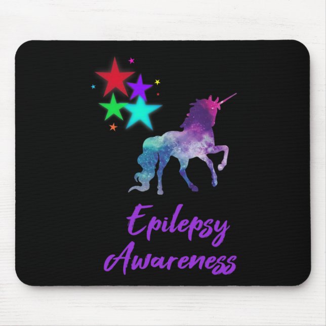 Epilepsy Awareness Purple Ribbon 2 Mouse Mat (Front)