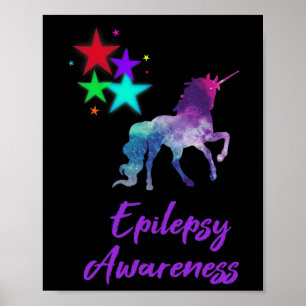 Epilepsy Awareness Purple Ribbon 2 Poster