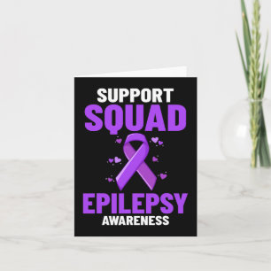Epilepsy Awareness Purple Ribbon Bracelet Warrior  Card