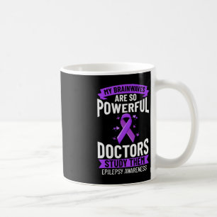 Epilepsy Awareness Purple Ribbon Bracelet Warrior  Coffee Mug