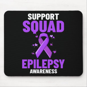 Epilepsy Awareness Purple Ribbon Bracelet Warrior  Mouse Mat