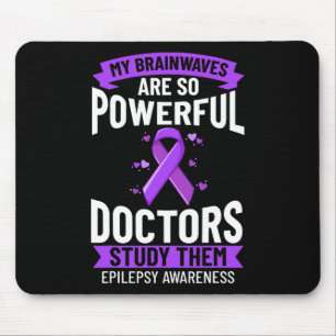 Epilepsy Awareness Purple Ribbon Bracelet Warrior Mouse Mat