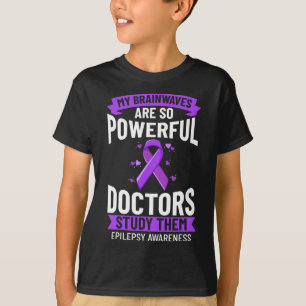 Epilepsy Awareness Purple Ribbon Bracelet Warrior  T-Shirt