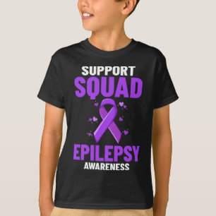 Epilepsy Awareness Purple Ribbon Bracelet Warrior  T-Shirt