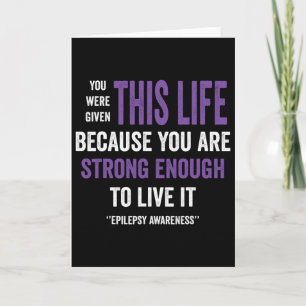 Epilepsy Awareness Purple Ribbon - Epilepsy Awaren Card