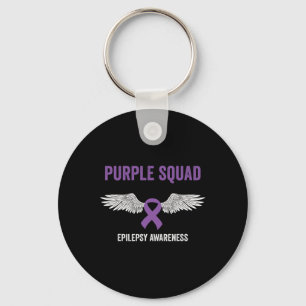 Epilepsy Awareness Purple Ribbon - Epilepsy Awaren Key Ring