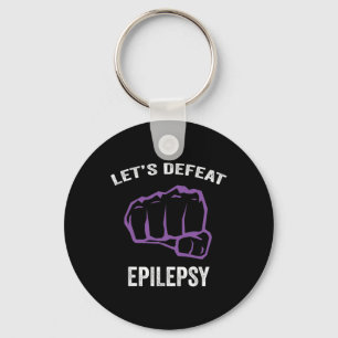 Epilepsy awareness purple ribbon - epilepsy awaren key ring