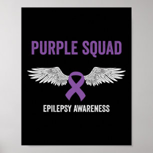 Epilepsy Awareness Purple Ribbon - Epilepsy Awaren Poster