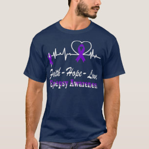 Epilepsy Awareness Purple Ribbon Epilepsy Christia T-Shirt
