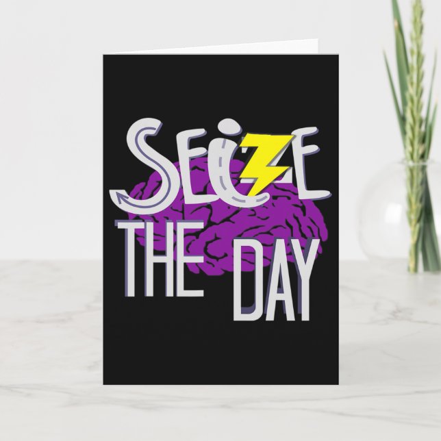 Epilepsy Awareness Purple Ribbon Epilepsy Support  Card (Front)