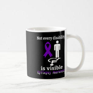 Epilepsy Awareness Purple Ribbon Epilepsy Support Coffee Mug