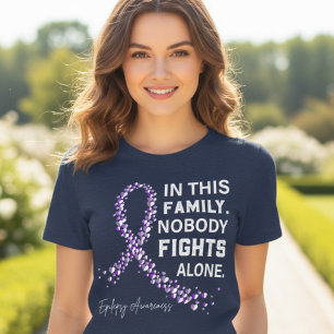 Epilepsy Awareness Purple Ribbon Gift Tri-Blend Shirt