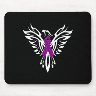 Epilepsy Awareness Purple Ribbon Phoenix Mouse Mat