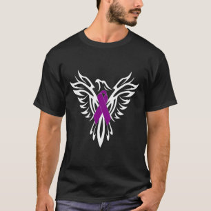 Epilepsy Awareness Purple Ribbon Phoenix T-Shirt