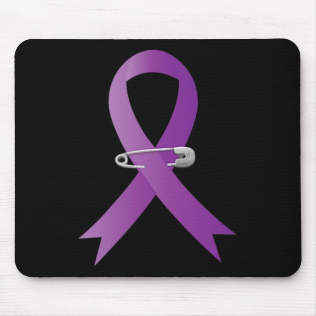 Epilepsy Awareness Purple Ribbon Super Hero  Mouse Mat (Front)
