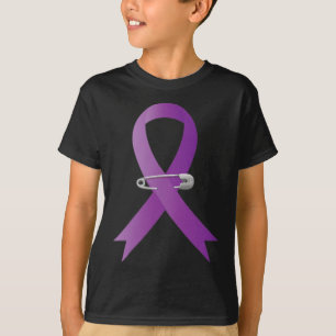 Epilepsy Awareness Purple Ribbon Super Hero  T-Shirt