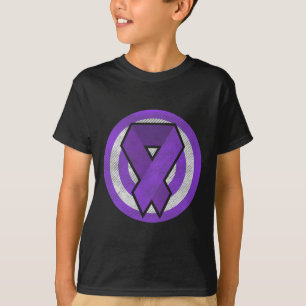 Epilepsy Awareness Purple Ribbon Super Hero T-Shirt