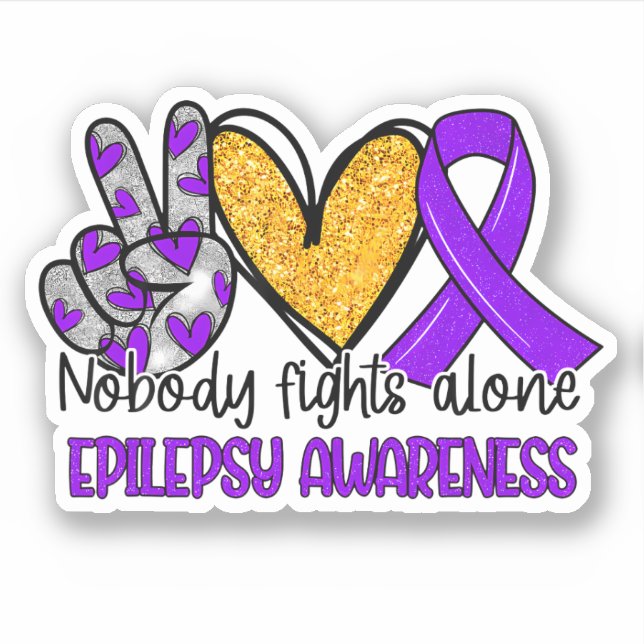 Epilepsy Awareness Purple Ribbon Support (Front)