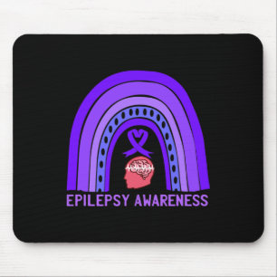 Epilepsy Awareness Purple Support Ribbon Mouse Mat