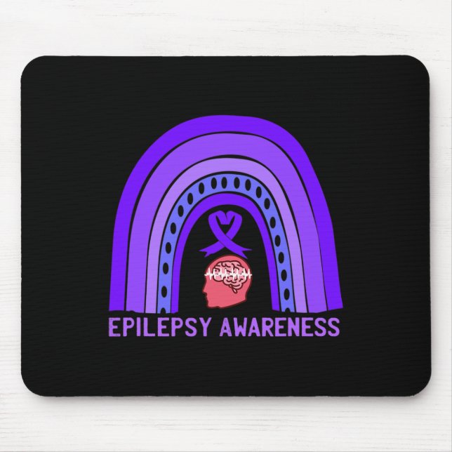 Epilepsy Awareness Purple Support Ribbon  Mouse Mat (Front)
