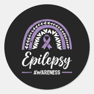 Epilepsy Awareness Rainbow EpilepsyAwareness Classic Round Sticker