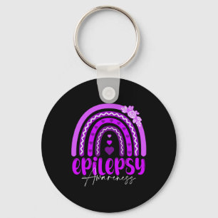 Epilepsy Awareness-rainbow Purple .co Key Ring