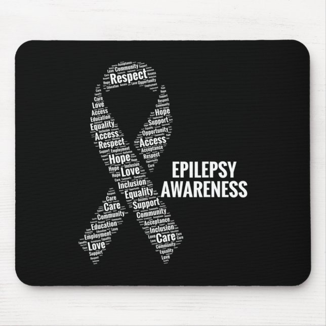 Epilepsy Awareness Respect Care Advocacy Equality  Mouse Mat (Front)
