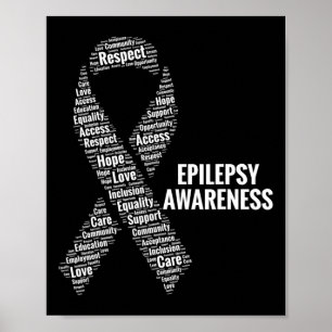 Epilepsy Awareness Respect Care Advocacy Equality Poster