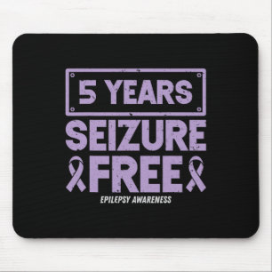 Epilepsy Awareness Ribbon 5 Years Seizure Free Mouse Mat