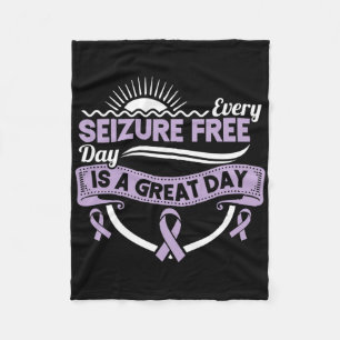 Epilepsy Awareness Ribbon Every Seizure Free Day G Fleece Blanket