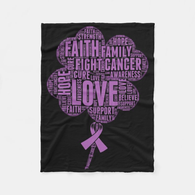 Epilepsy Awareness Ribbon  Fleece Blanket (Front)
