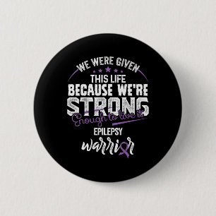 Epilepsy Awareness Ribbon S 6 Cm Round Badge