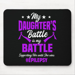 Epilepsy Awareness Ribbon Seizure Disorder Dad Fat Mouse Mat
