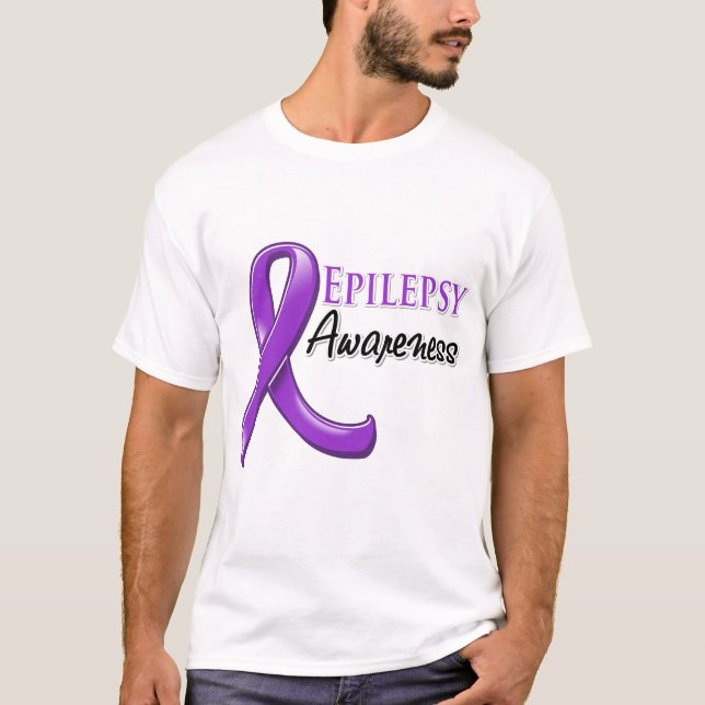 Epilepsy Awareness Ribbon T-Shirt (Front)