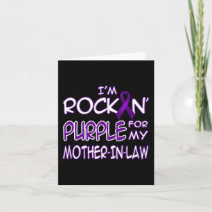 Epilepsy Awareness Rockin' Purple Ribbon For Mothe Card