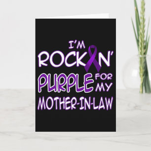Epilepsy Awareness Rockin' Purple Ribbon For Mothe Card