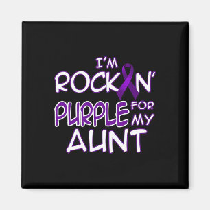 Epilepsy Awareness Rockin' Purple Ribbon For My Au Magnet